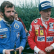 Austrian racing driver Niki Lauda (right) with driver Harald Ertl during the Italian Grand Prix at Monza, 12th September 1976. Ertl helped pull Lauda from the burning wreck of his Ferrari, after his near fatal crash at the German Grand Prix earlier that year. (Photo by Tony Duffy/Getty Images)